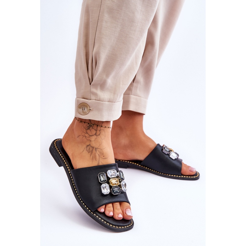 Sandali Donna Con Pietre S.Barski KV-2775-31 Neri nero 2