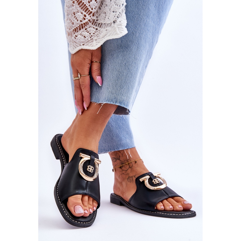 Pantofole in Pelle Scarpe Comfort S.Barski KV-2775-32 Nero 2