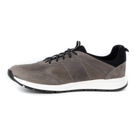 Polbut Scarpe casual da uomo in pelle 2111P grigio 1