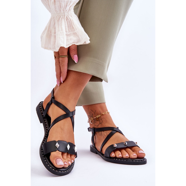 Sandali Classici Con Borchie S.Barski KV-YXD072-1 Nero 2
