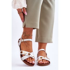 Sandali Bassi S.Barski KV-5541-35 Bianco e Argento 1