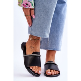 Eleganti tacchi piatti Black Termen nero 1