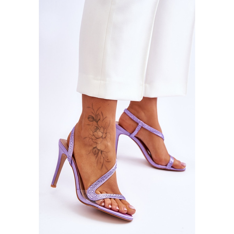 Eleganti Slip-On Tacchi Alti Viola Colima 2