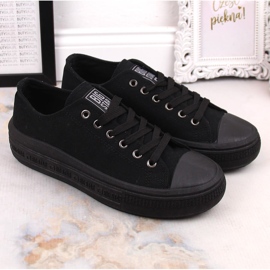 Sneakers da donna sulla piattaforma nera Big Star LL274A176 nero 2