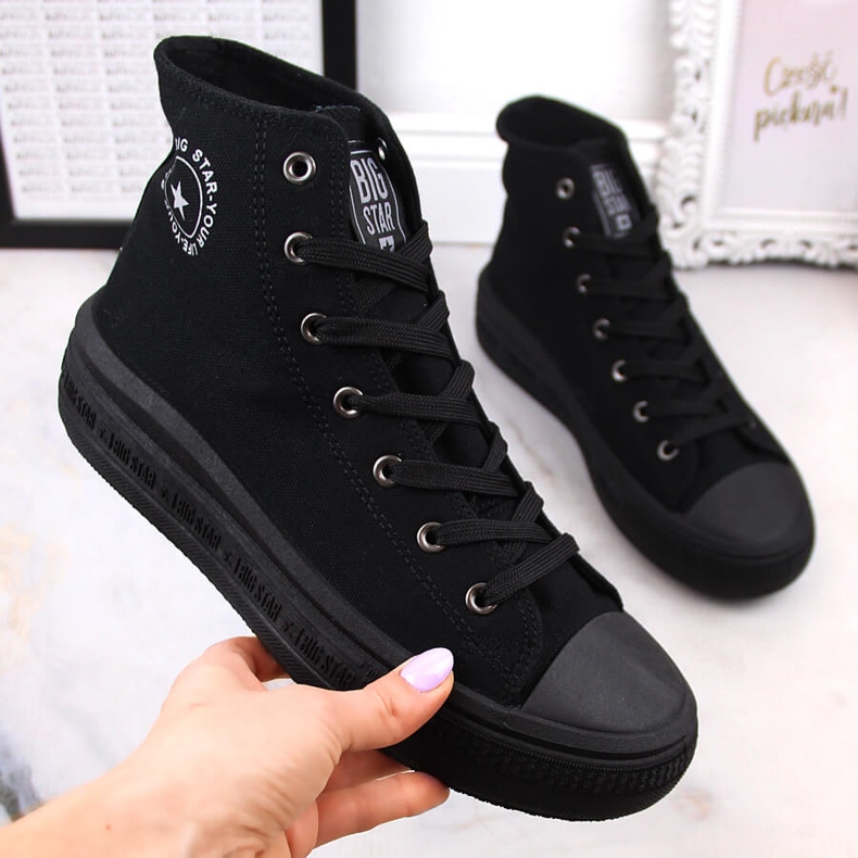 Stivaletti da donna sulla piattaforma nera Big Star LL274A182 nero 1
