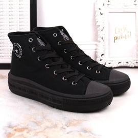 Stivaletti da donna sulla piattaforma nera Big Star LL274A182 nero 2
