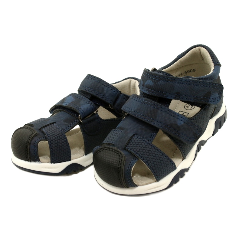 Evento Sandali in velcro da bambino Miss, blu navy 23DZ23-5909 3