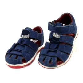 Sandali in pelle ragazzi Mazurek 1364 blu navy 3
