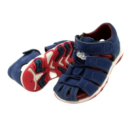 Sandali in pelle ragazzi Mazurek 1364 blu navy 4