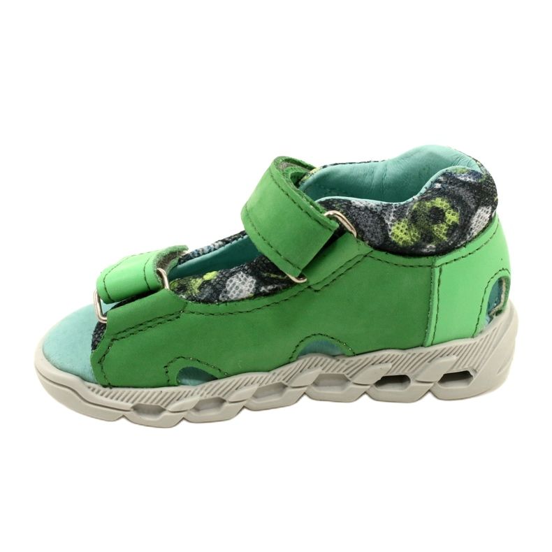 Sandali in pelle per bambini per velcro mazurek 1363 verde 2