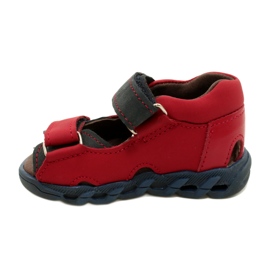 Sandali per bambini in pelle per velcro mazurek 1363 rosso 2
