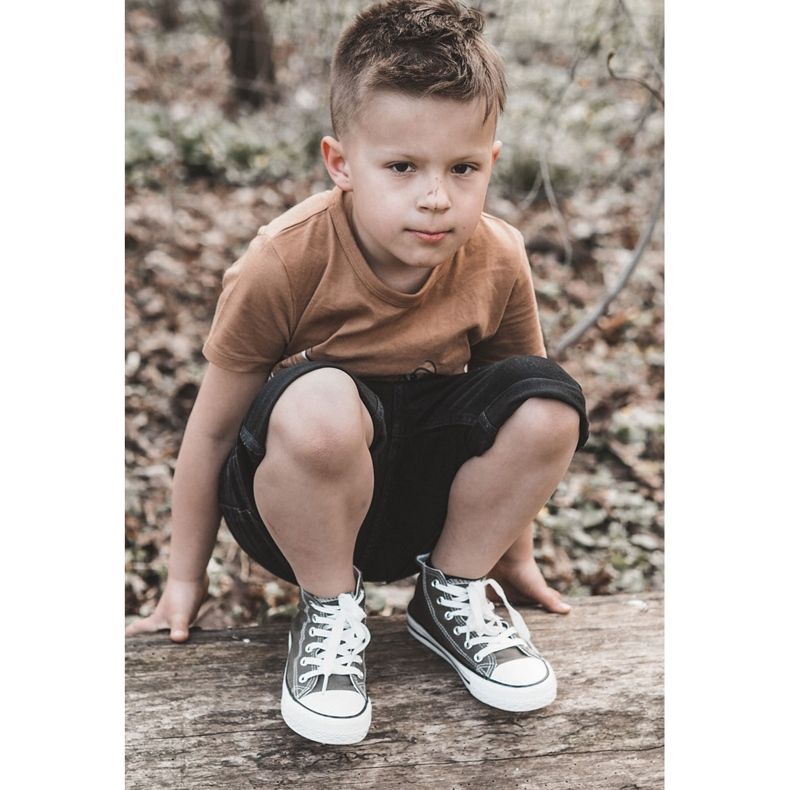 Sneaker alte verdi-khaki per bambini verde 2