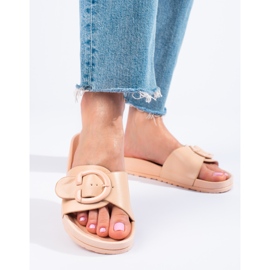 Ciabatte beige con fibbia Shelovet 1