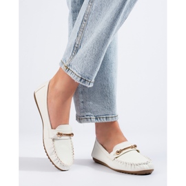 Mocassini classici da donna Shelovet bianchi bianco 2