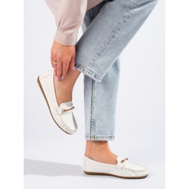 Mocassini classici da donna Shelovet bianchi bianco 1