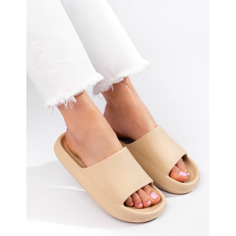 Pantofole donna crema Shelovet beige 2