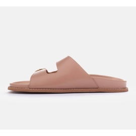Marco Shoes Pantofole con fibbie beige 1