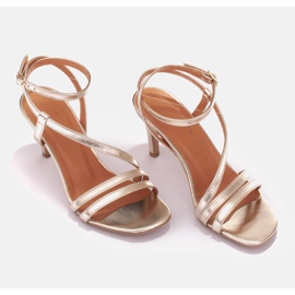 Marco Shoes Sandali con tacco alto d'oro 1