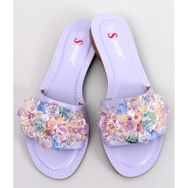 Seastar Estrada Pantofole viola con pietre colorate 1