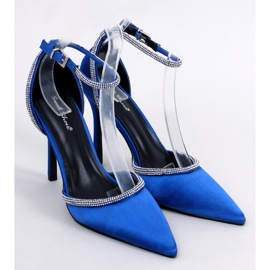 Décolleté tacco alto con zirconi Conway Blue 1