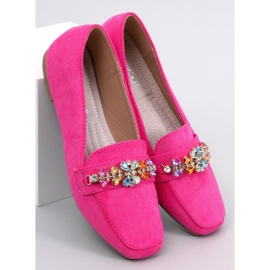 Mocassini Davitian con strass Fucsia rosa 1