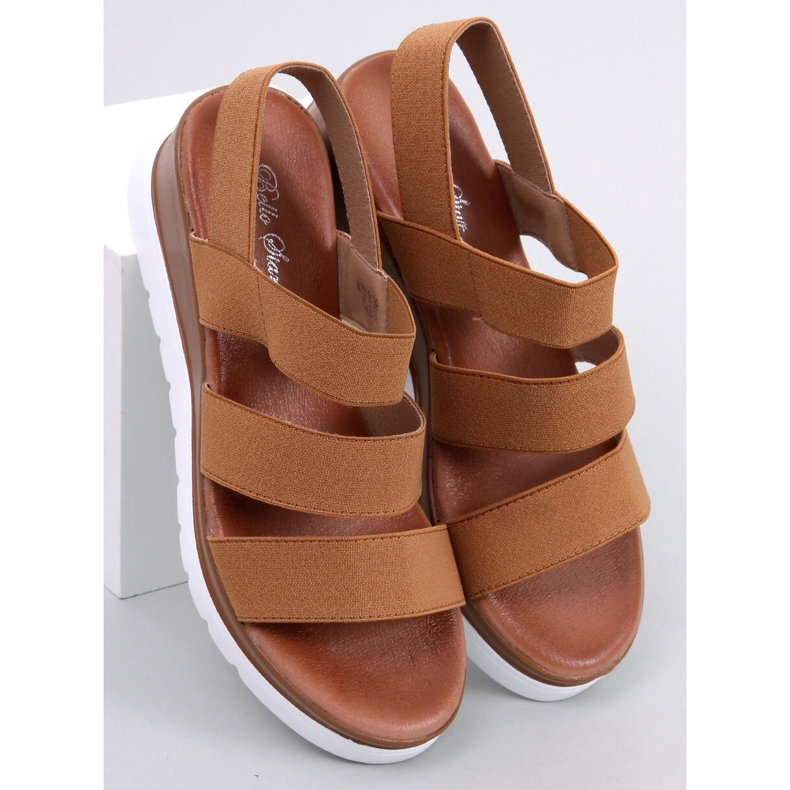 Sandali con zeppa Cregger color cammello marrone 1