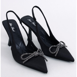 Décolleté con tacco aperto Hannah Black nero 1