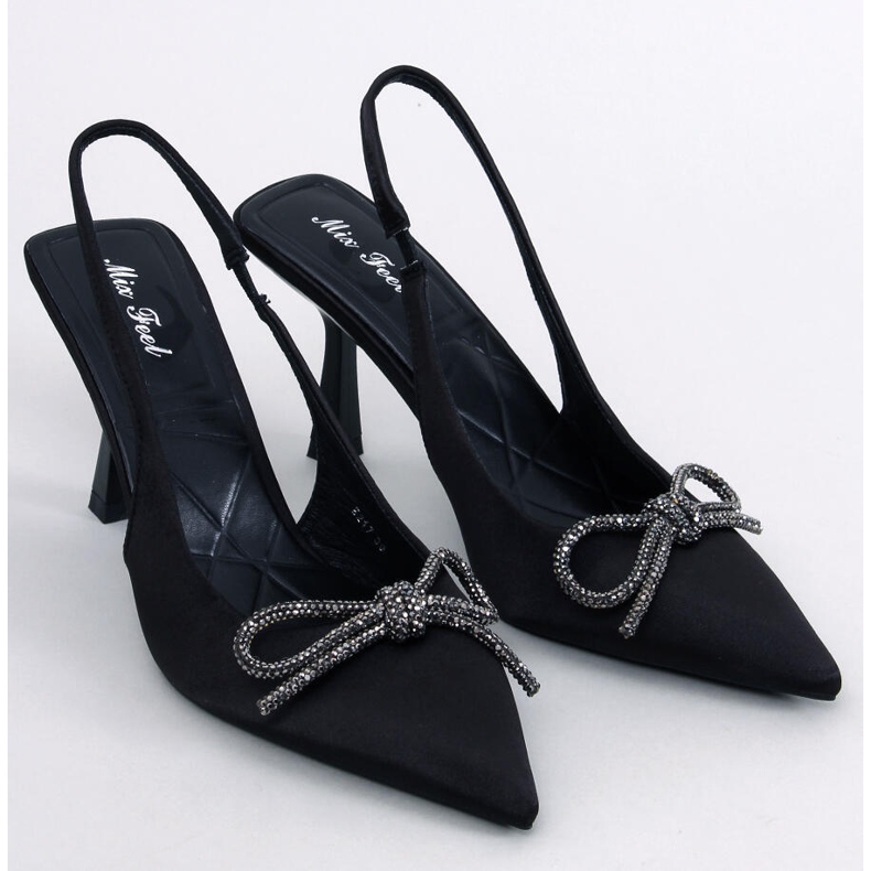 Décolleté con tacco aperto Hannah Black nero 1