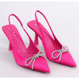 Décolleté con tacco aperto Hannah fucsia rosa 1