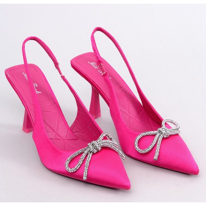 Décolleté con tacco aperto Hannah fucsia rosa 1