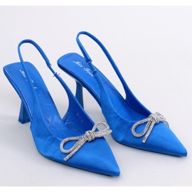 Décolleté con tacco aperto Hannah Blue 1
