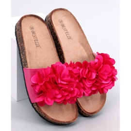 Pantofole in sughero con fiori Gardner Fucsia rosa 1