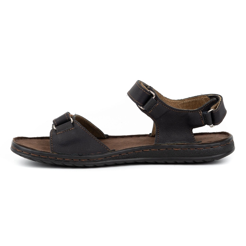 KOMODO Sandali da uomo in pelle nera 881K nero 2