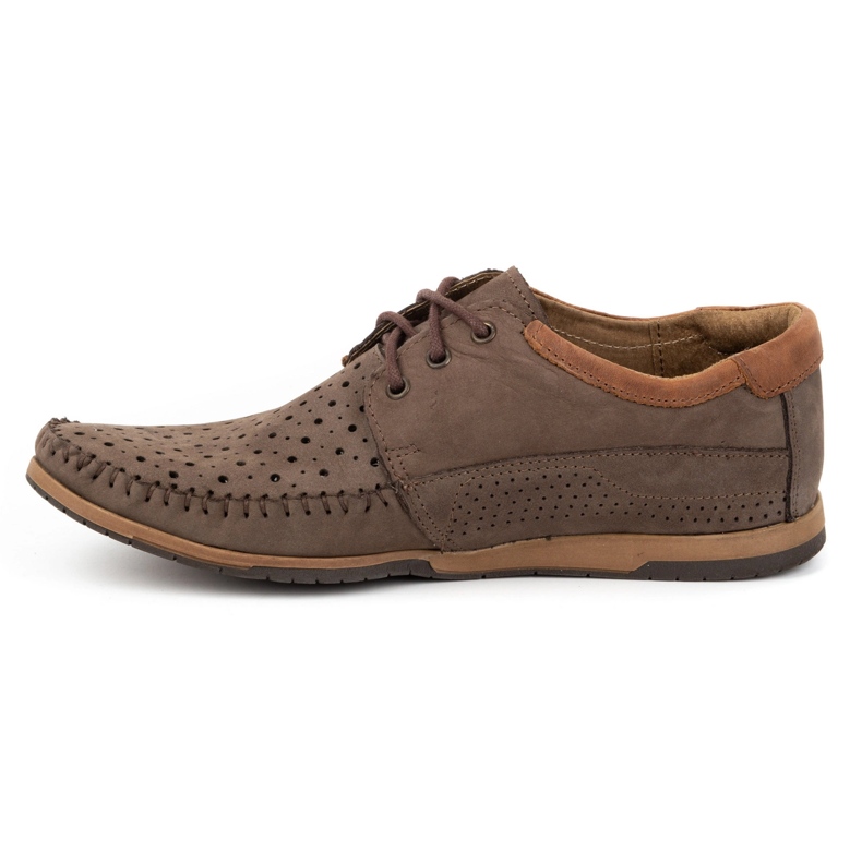 KOMODO Scarpe da uomo, mocassini in pelle 875 marrone estivo 1