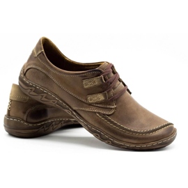 KOMODO Scarpe in pelle da uomo 583 Marrone 4