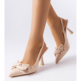 Spille beige con fiocco di Olengo 1