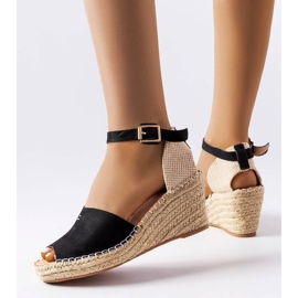 BM Espadrillas con zeppa di colore nero di Lauderdale 1