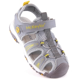 Sandali grigi McKeylor 47702 da bambino con velcro grigio 1