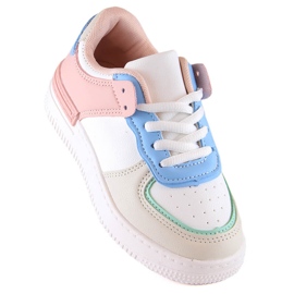 Scarpe sportive bambina stringate multicolor Vinceza 34629 rosa 1