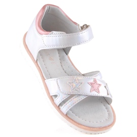 Evento Miss. Sandali argento con velcro per bambina 1