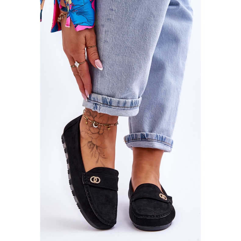 Mocassini Castelo in camoscio nero 1