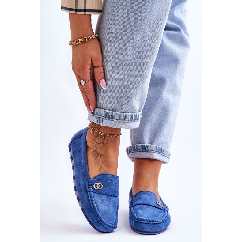 Mocassini Slip On in camoscio blu Castelo 1