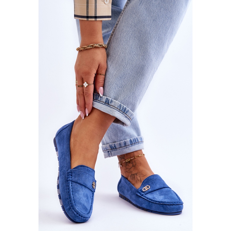Mocassini Slip On in camoscio blu Castelo 2