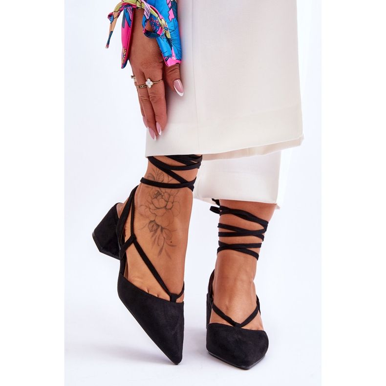 PG1 Décolleté con tacco basso annodato Carlotte nero 1