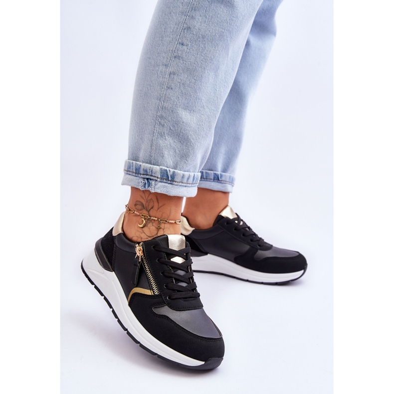 PG1 Scarpe Sportive Da Donna Con Cerniera Larisa Nere nero 2