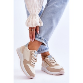 PG1 Scarpe Sportive Da Donna Con Cerniera Beige Larisa 2