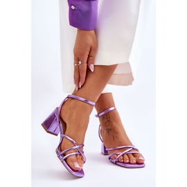 Sandali viola alla moda con tacco alto Felisa 2