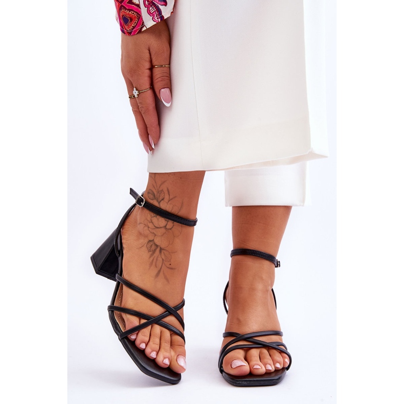 Sandali alla moda con tacchi alti Felisa neri nero 1