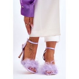 FB2 Sandali con piume Tiffany viola da donna 2