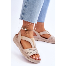 Vinceza Sandali Slip-on in pelle beige Lora da donna 2